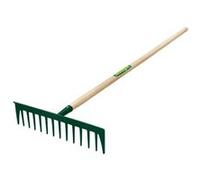 LEBORGNE - Râteau Duopro 14 Dents Droites Manche Bois Certifié PEFC 100% - Outillage de Jardin - Râteaux - Pour Ratissage, Nivelage, Épandage - Professionnels BTP et Jardinage