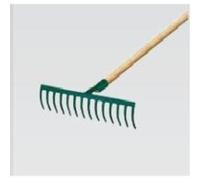 LEBORGNE - Râteau Forgé 16 Dents Courbées Sans Manche - Idéal Pour Ratisser Niveler Épandre Sable Graviers Et Ramasser Débris - Résistant Et Robuste - 40 cm
