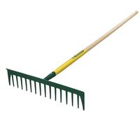 Leborgne, Râteau Forgé 16 Dents Droites Batipro, Manche en Bois Certifié PEFC 100%, Outil de Jardinage Durable et Efficace pour Entretien de Pelouse et Jardin, Idéal pour Tous les Jardiniers