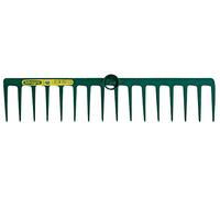 Leborgne - Râteau Forgé 16 Dents Droites Douille sans Manche - Outillage de Jardin - Râteaux - Pour Sable, Graviers, Béton, Enrobé - Résistant et Polyvalent