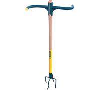 Leborgne - Rotogrif Naturovert - Griffe Rotative 4 Dents - Outillage de Jardinage - Idéal pour la Préparation des Sols Avant Culture - Manche en Bois PEFC 100% - Vert