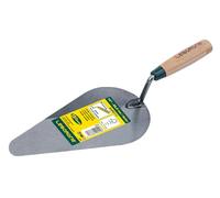 Leborgne Truelle Américaine 10 cm Acier Trempé Manche Bois FSC | Soie traversante - Culot métal pour frapper et ajuster - Lame souple et précise - Outil de maçonnerie professionnel