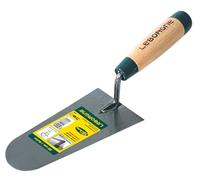 Leborgne Truelle Ronde 16 cm Acier Trempé Manche Bois FSC | Culot métal pour frapper et ajuster - Lame souple et précise - Outil de maçonnerie professionnel