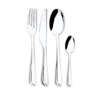 Lebrun Couverts CHAPAS - Ménagère 24 pcs - Style Cabine de plage - Service de table pour 6 personnes - 6 couteaux - 6 fourchettes de table - 12 cuillères à café - Couvert Inox 18.0