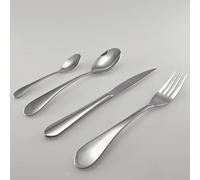 Lebrun Couverts - Ménagère et Service 24 Pièces TERRA - Acer Inox - Coffret Table 6 Personnes - Set de 24 Couverts Art de la table - 6 Fourchettes,6 Couteaux,6 Cuillères à soupe et 6 Petites Cuillères