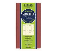 LECAS - 1 Agenda Économique Semainier - Janvier 2027 à Décembre 2027 - Dimension 9 x 17 cm - Plusieurs Coloris Disponibles
