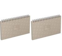 LECAS Agenda Civil Desk planner Semainier 24x14, Reliure intégrale, Carton (Lot de 2)
