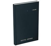 Lecas - Agenda Professionnel Carré Recettes/Dépenses 1 Jour Par Page - 14 x 22 cm - Janvier 2027 à Décembre 2027 - Coloris Noir