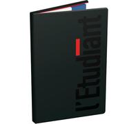 LECAS - Agenda Semainier de Poche L'Etudiant - Dimension 10 x 15 cm - Août 2026 à Août 2027 - Couverture PVC Noir