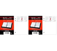 LECAS Calendrier Bloc Date A Droite 2027, 8,5X11,5 cm, 1 Jour par Page (Lot de 2)