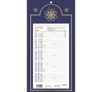 Lecas Calendrier Mensuel Long Sur Plaque 20 X 38 Cm Coloris Aléatoire