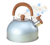 Lecerrot Bouilloire Sifflante Induction, Bouilloire À Sifflet en INOX 2L avec Poignée, Théière Bouilloire Sifflante, Bouilloire À Thé Sifflante avec Poignée Résistant À La Chaleur, pour Feux