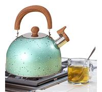 Lecerrot Bouilloire Sifflante Induction, Bouilloire À Sifflet en INOX 2L avec Poignée, Théière Bouilloire Sifflante, Bouilloire À Thé Sifflante avec Poignée Résistant À La Chaleur, pour Feux