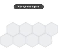 Lèche-mur LED hexagonal modulaire, contrôle tactile, installation facile, 8, EU