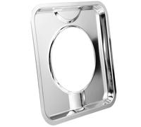 Lèchefrite Carrée 19cm pour Brûleur de Cuisinière à Gaz, Argenté