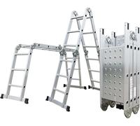 L'échelle en aluminium G21 GA-SZ-4x3-3,7M peut également être e comme échelle d'une longueur de 3,7 m ou comme échafaudage portable.