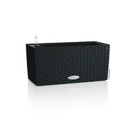 LECHUZA Balconera Cottage 40 Jardinière de Balcon avec système d'irrigation, indicateur de Niveau d'eau et Insert pour Plantes, Aspect tressé, 40 x 19 x 19 cm, 15475
