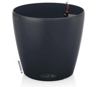 LECHUZA CLASSICO 21, plastique gris clair - système d'arrosage inclus - convient pour l'intérieur et l'extérieur - pot de fleurs avec trou de drainage 13184