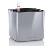 Lechuza Cube Glossy 14 Système d'irrigation à Broder Titane