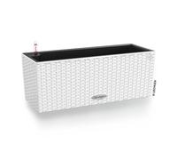 LECHUZA Jardinière Balconera Cottage 50 - Blanc - 44x33 cm - Avec réserve d'eau