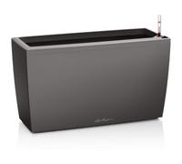 LECHUZA Jardinière Cararo Premium - 75 x 30 x 42,5 cm - Kit complet - Anthracite métallisé