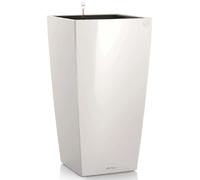 Lechuza Pot de fleurs d'intérieur Cubico Premium 50 Réserve d'eau intégrée Blanc 59 L