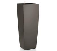 Lechuza Pot de fleurs d'intérieur Cubico Alto Premium – Réserve d'eau Anthracite 40×40×105 cm