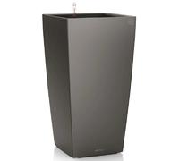 Lechuza - Pot de Fleurs d'Interieur - Premium Cubico - Réserve d'Eau Intégrée - Coloris Anthracite - 30 x 30 x 56 cm