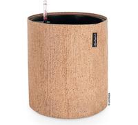 LECHUZA-Jardinière Trendcover 32 Cork Light Natural | Jardinière avec système d'arrosage, indicateur de niveau d'eau et bac à plantes | Surface en liège | Ø 32 x 33 cm | 14190