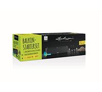 Lechuza Kit de démarrage BALCONERA (1 x BALCONERA Cottage 80 en Granit+1 x Support de boîte de Balcon Noir + 12 L PON (PON Gratuit)), Granite