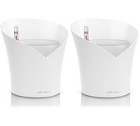 Lechuza Orchidea Kit Complet Blanc Mat, D18 H19,5 cm (Lot de 2)
