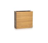 Lechuza Palo 16775 Jardinière en Bois d'eucalyptus Naturel avec système d'arrosage, indicateur de Niveau d'eau et Insert pour Plantes, Surface en Bois véritable, 78,5 x 37 x 77 cm