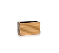 Lechuza PALO Natural Wood 80 Wide Low Pot de Fleurs en Bois d'eucalyptus avec système d'irrigation, indicateur de Niveau d'eau et bac à Plantes, Surface en Bois véritable, 78,5 x 37 x 46 cm, 16774