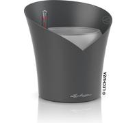 LECHUZA Pot à plantes ORCHIDEA gris ardoise mat | Pot à orchidées avec système d'arrosage et insert à plantes | surface mate | Ø 18 x 20 cm | 13961