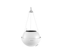 LECHUZA pot BOLA Color 32 blanc | suspension avec système d'arrosage et bac à plantes | surface mate | Ø 32 x 25 cm | 16850