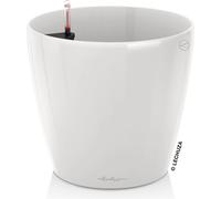 LECHUZA-Pot de fleurs CLASSICO Premium 70 Blanc brillant | Pot de fleurs avec système d'arrosage | Surface brillante | Ø 70 x 64,5 cm | 14660
