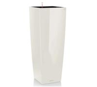 Lechuza Pot de fleurs d'intérieur Cubico Alto 40 – Réserve d'eau intégrée – Blanc