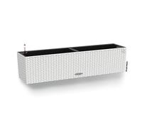 LECHUZA Jardinière - Balconera cottage 80 - 79 x 19 x 19 cm - 12 L - Kit complet - Blanc