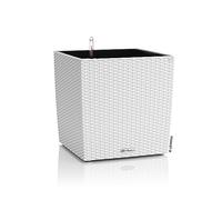 Lechuza Pot de fleurs Cottage Cube Réserve d'eau intégrée Blanc 30 x 30 x 30 cm