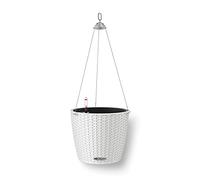 Lechuza - Pot de Fleurs d’Extérieur et d'Intérieur - Cottage Nido - Réserve d'Eau Intégrée - Coloris Blanc - Ø 27 x 23 cm