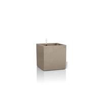 Lechuza - Pot de Fleurs d’Extérieur et d'Intérieur - Stone Canto - Réserve d'Eau Intégrée - Coloris Beige Sable - 40 X 40 X 40 cm