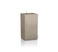 Lechuza - Pot de Fleurs d’Extérieur et d'Intérieur - Stone Canto - Réserve d'Eau Intégrée - Coloris Beige Sable - 40 X 40 X 76 cm