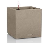 Lechuza Pot de fleurs Stone Canto Réserve d'eau intégrée Beige sable 30x30x30 cm