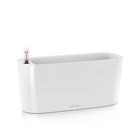 Lechuza - Pot de Fleurs d'Interieur - Delta 20 - Réserve d'Eau Intégrée - Coloris Blanc - 40 x 15 x 18 cm