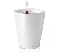 Lechuza - Pot de Fleurs d'Interieur - Deltini - Réserve d'Eau Intégrée - Coloris Blanc - Ø 14 x 18 cm