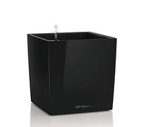 Lechuza - Pot de Fleurs d'Interieur - Premium Cube - Réserve d'Eau Intégrée - Coloris Noir - 50 x 50 x 50 cm