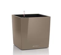 Lechuza - Pot de Fleurs d'Interieur - Premium Cube - Réserve d'Eau Intégrée - Coloris Taupe - 50 x 50 x 50 cm
