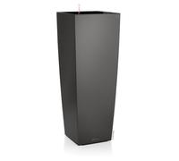 Lechuza - Pot de Fleurs d'Interieur - Premium Cubico Alto - Réserve d'Eau Intégrée - Coloris Anthracite - 40 x 40 x 105 cm