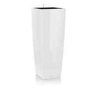 Lechuza - Pot de Fleurs d'Interieur - Premium Cubico Alto - Réserve d'Eau Intégrée - Coloris Blanc - 40 x 40 x 105 cm