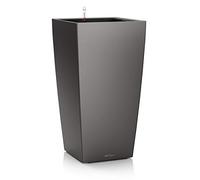 Lechuza - Pot de Fleurs d'Interieur - Premium Cubico - Réserve d'Eau Intégrée - Coloris Anthracite - 30 x 30 x 56 cm
